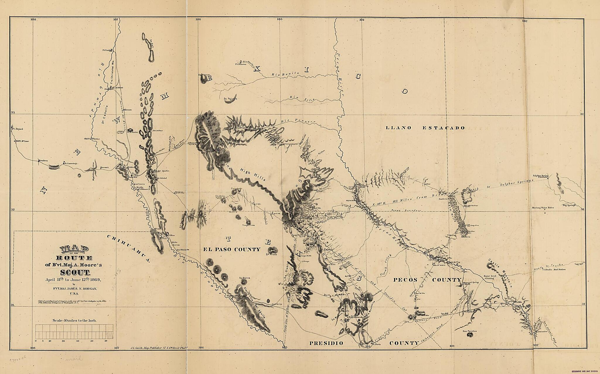 This old map of Map of the Route of B&
