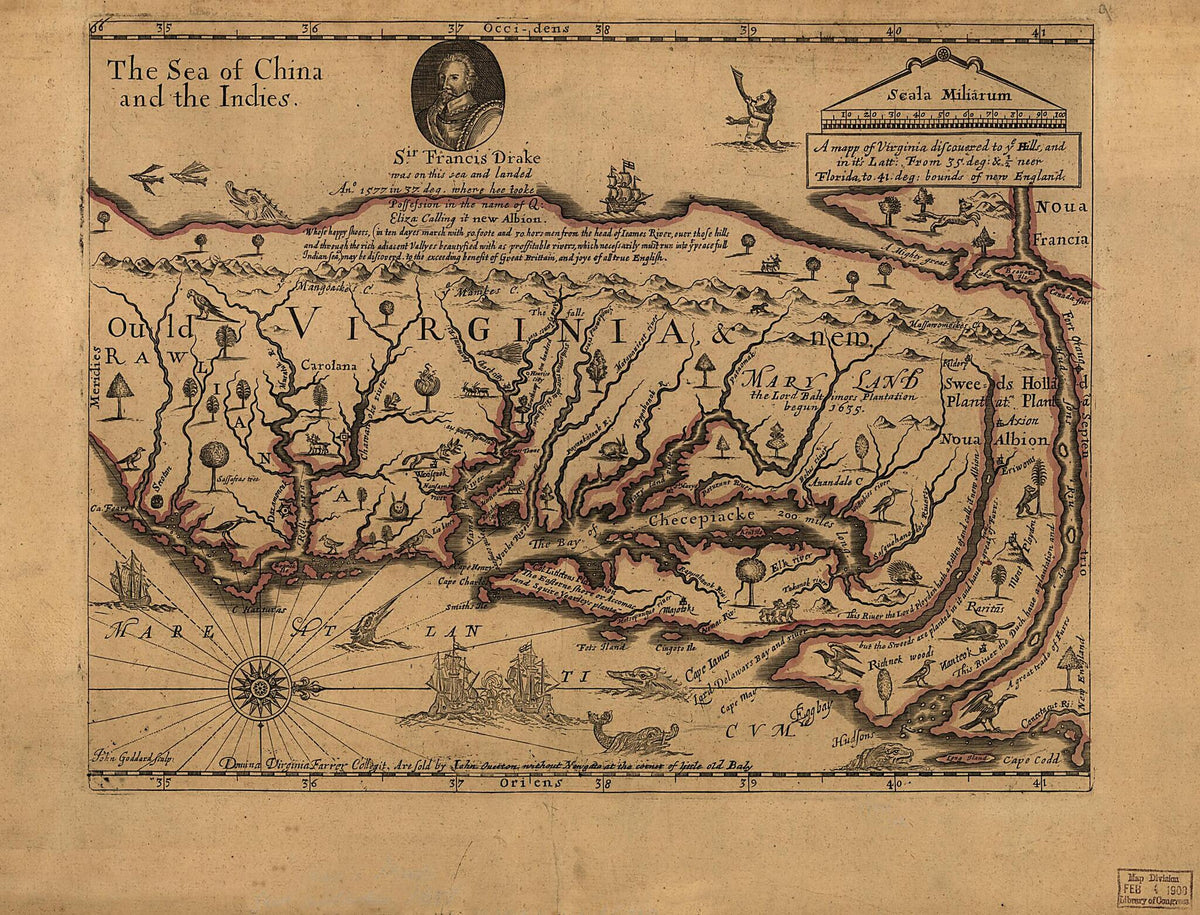 A Mapp of Virginia Discovered to Ye Hills, and In It&