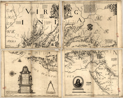 Virginia and Maryland As It Is Planted and Inhabited This Present Year 1670 1673 by Relic Map Company