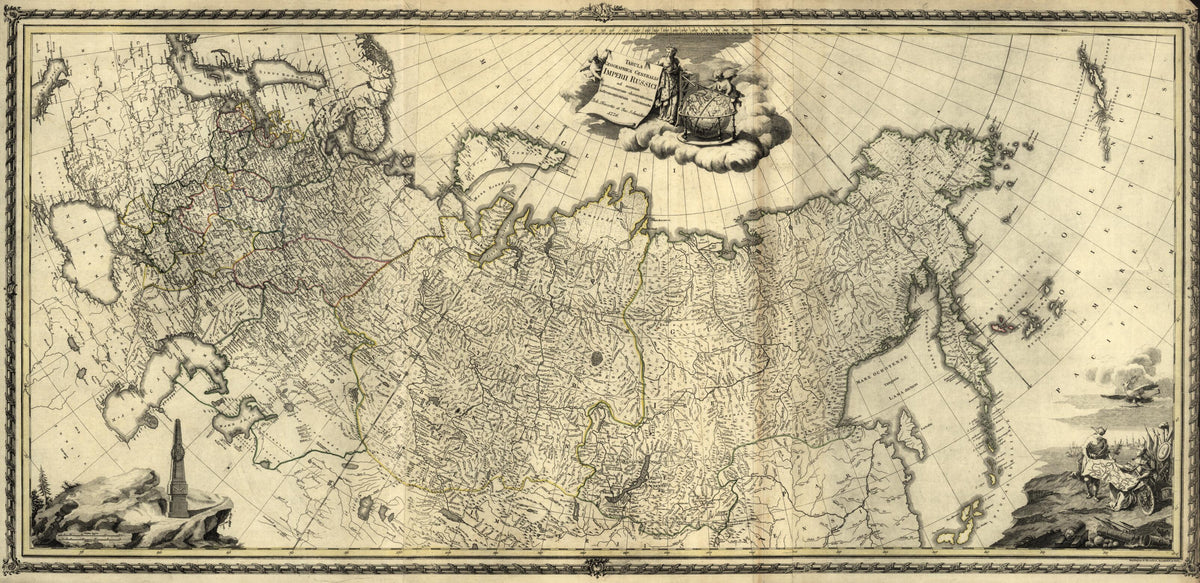 Tabula Geographica Generalis Imperii Russici Ad Normam Novissimarum Observationum Astronomicarum Concinnata in 1776 by Relic Map Company