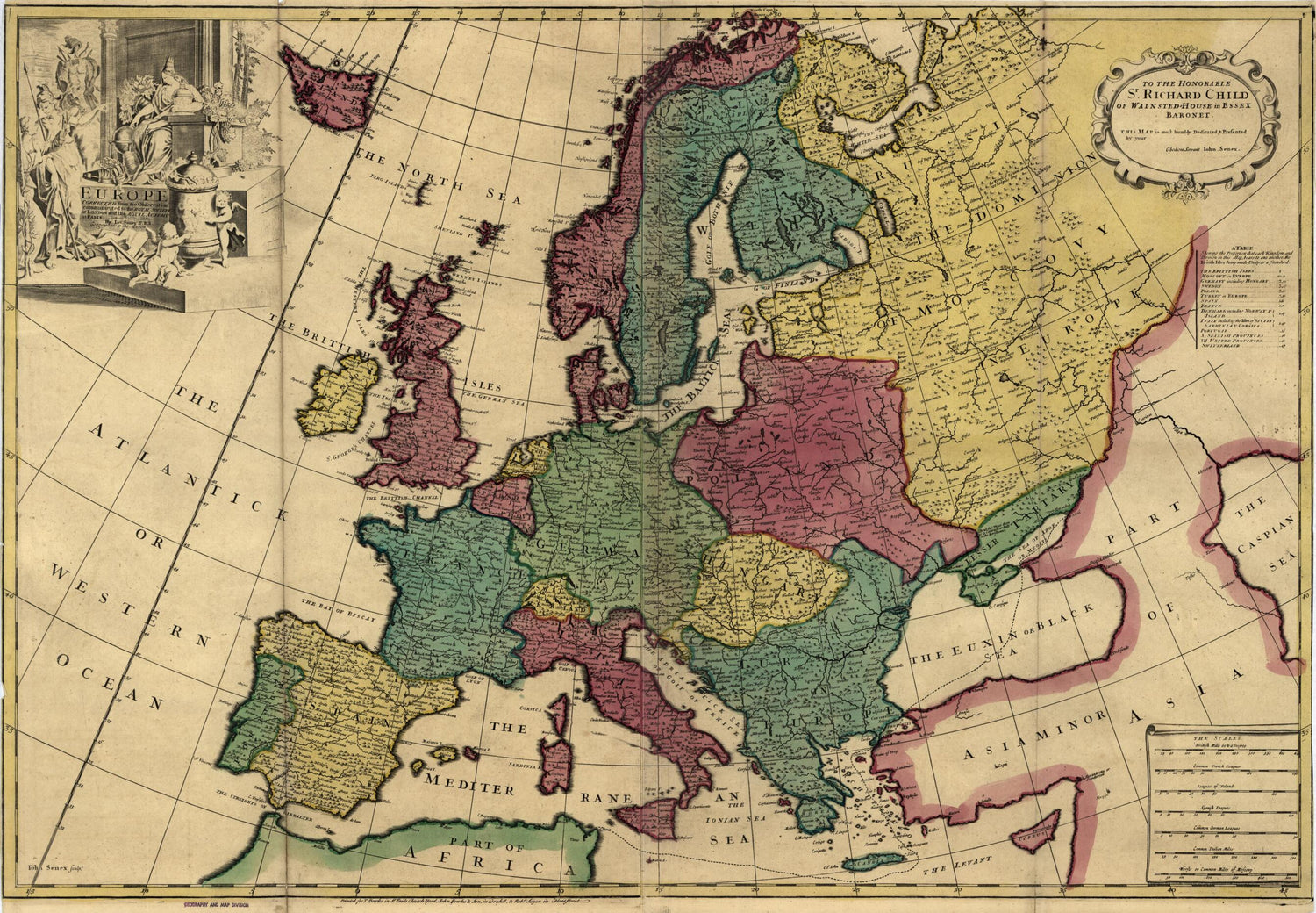 Europe 1700 by Relic Map Company