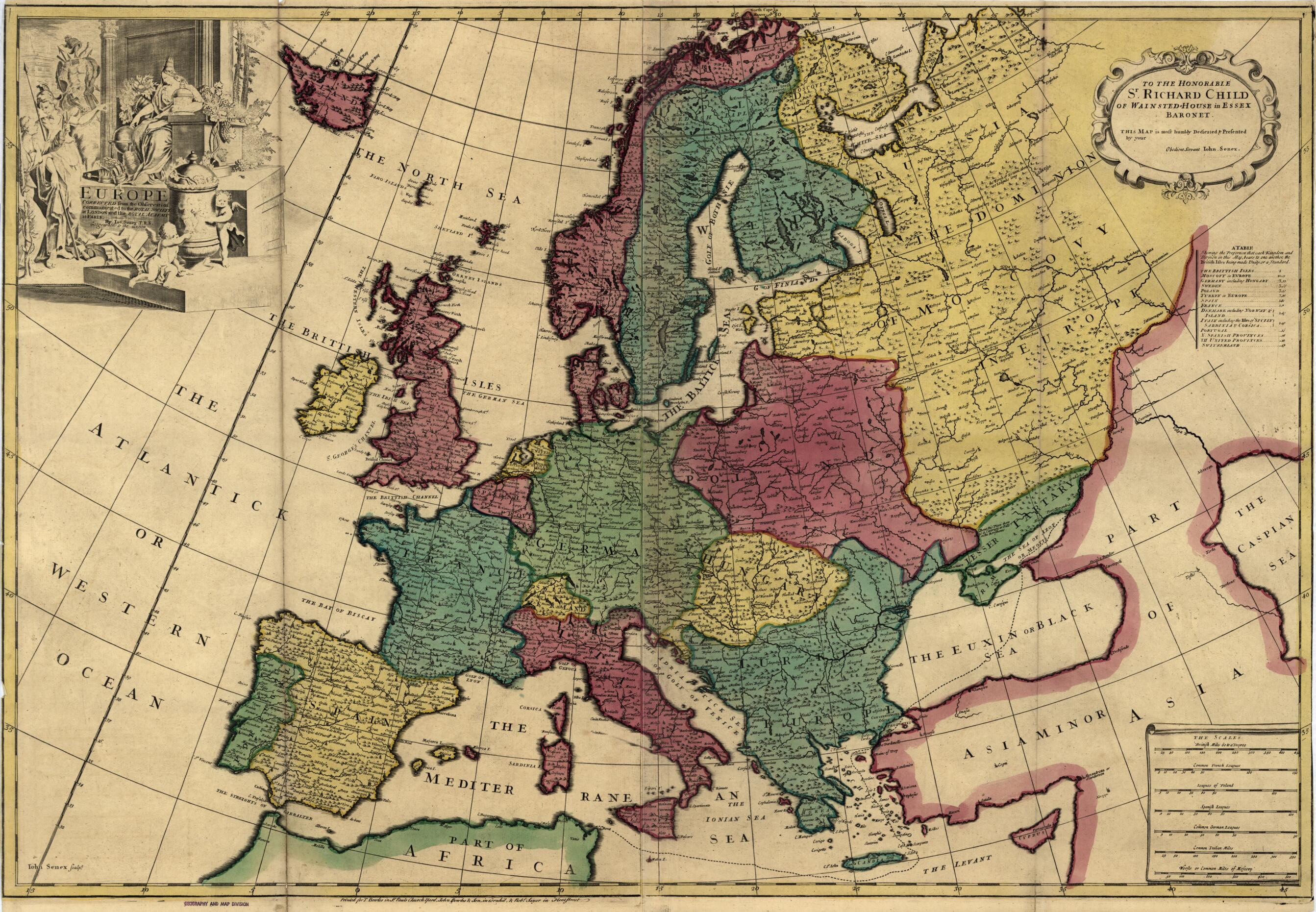 Europe 1700 by Relic Map Company