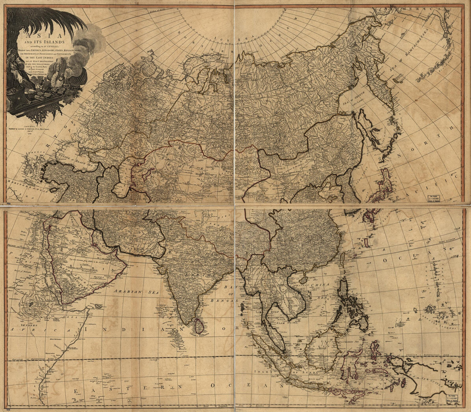 This old map of Asia and Its Islands According to D&