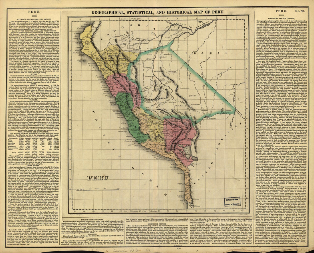 This old map of Peru (Geographical, Historical and Statistical Map of Peru) from 1827 was created by  Carey &amp; Lea, Henry Charles Carey, James Finlayson, Isaac Lea, Joseph Yeager in 1827