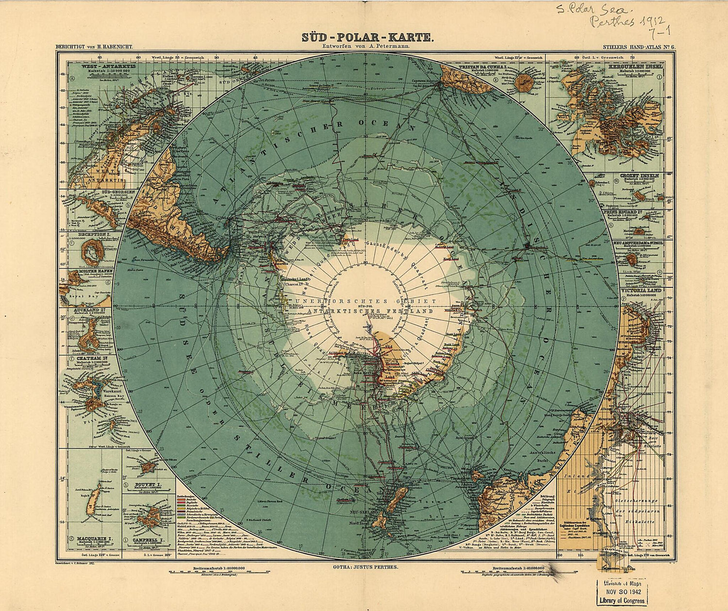 Polar-Karte 1912 by Relic Map Company