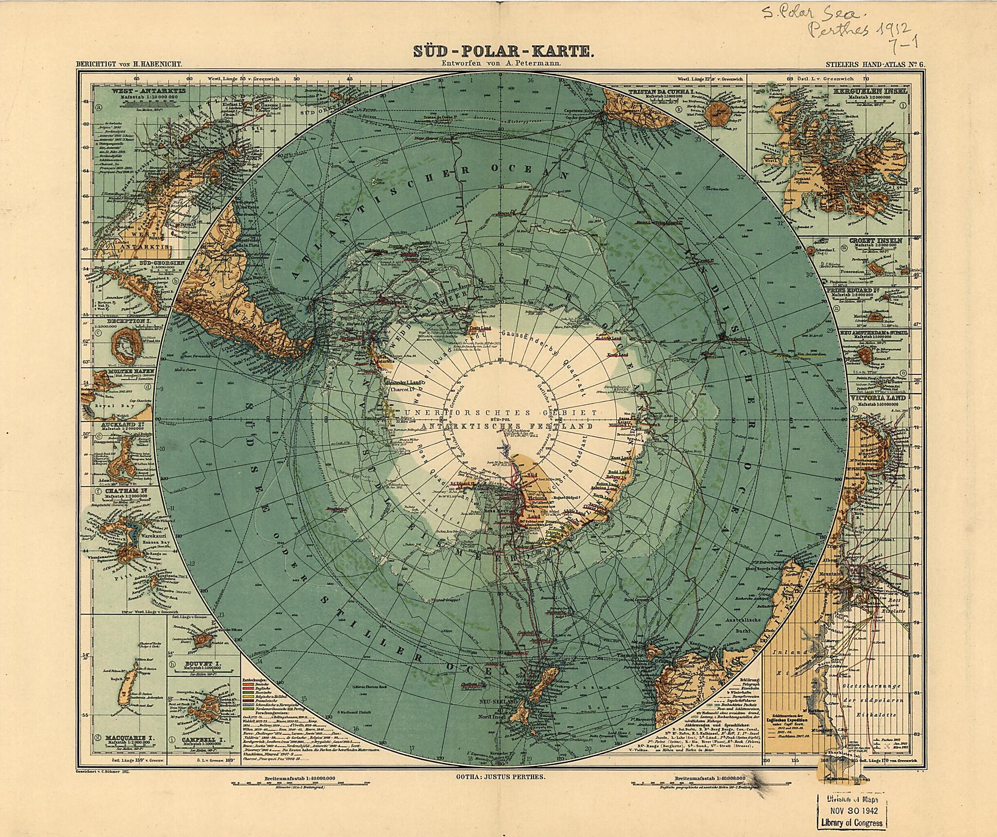 Polar-Karte 1912 by Relic Map Company