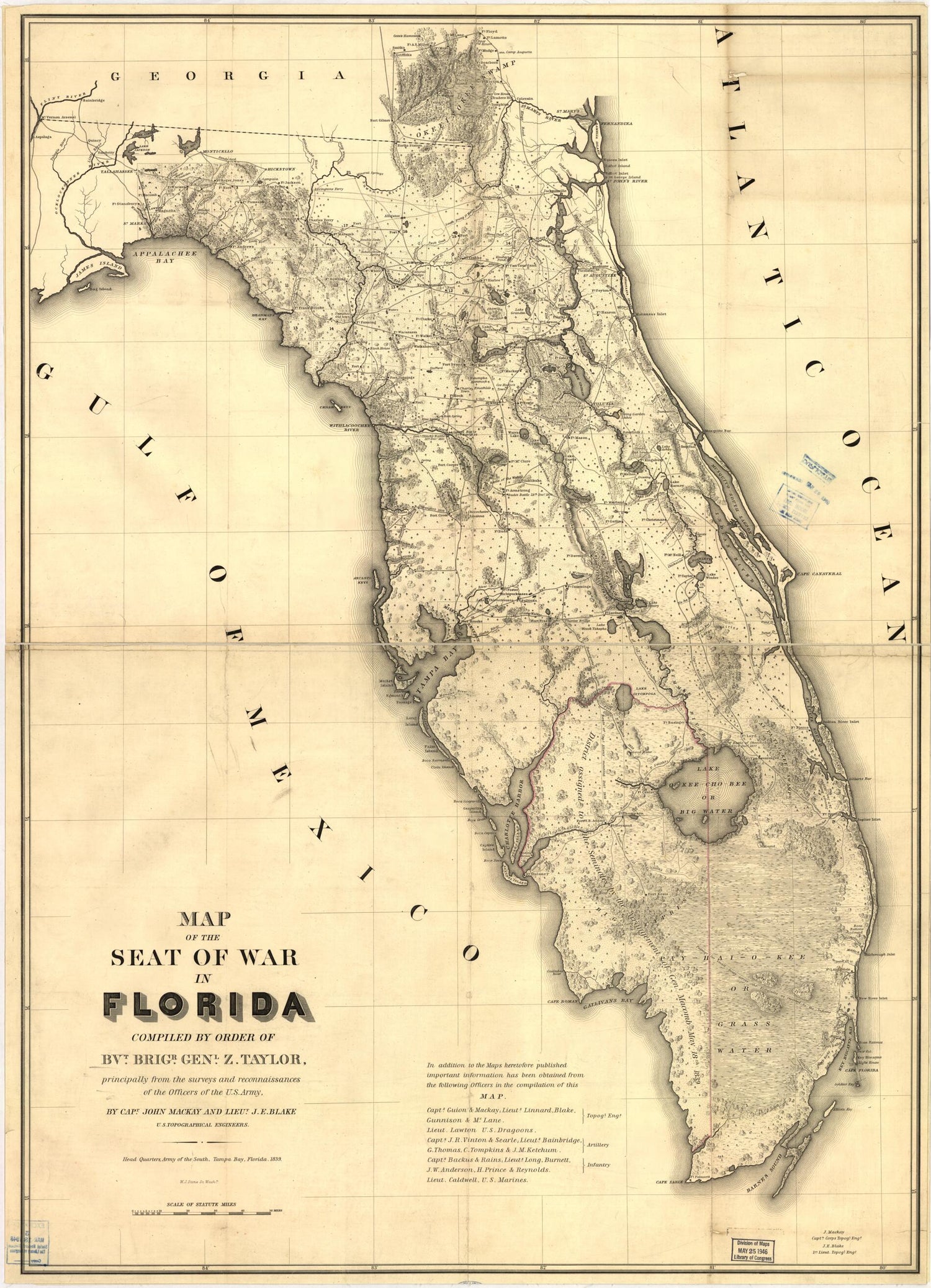 This old map of Seat of War from 1839 was created by  United States. Army. Corps of Engineers in 1839