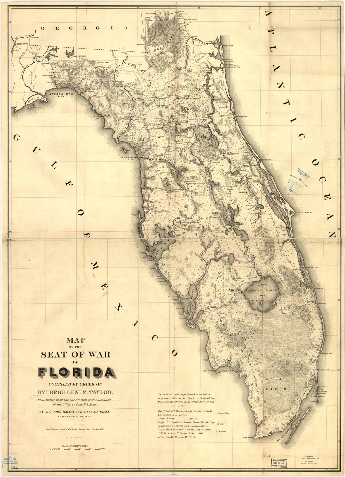 Seat of War in 1839 by Relic Map Company