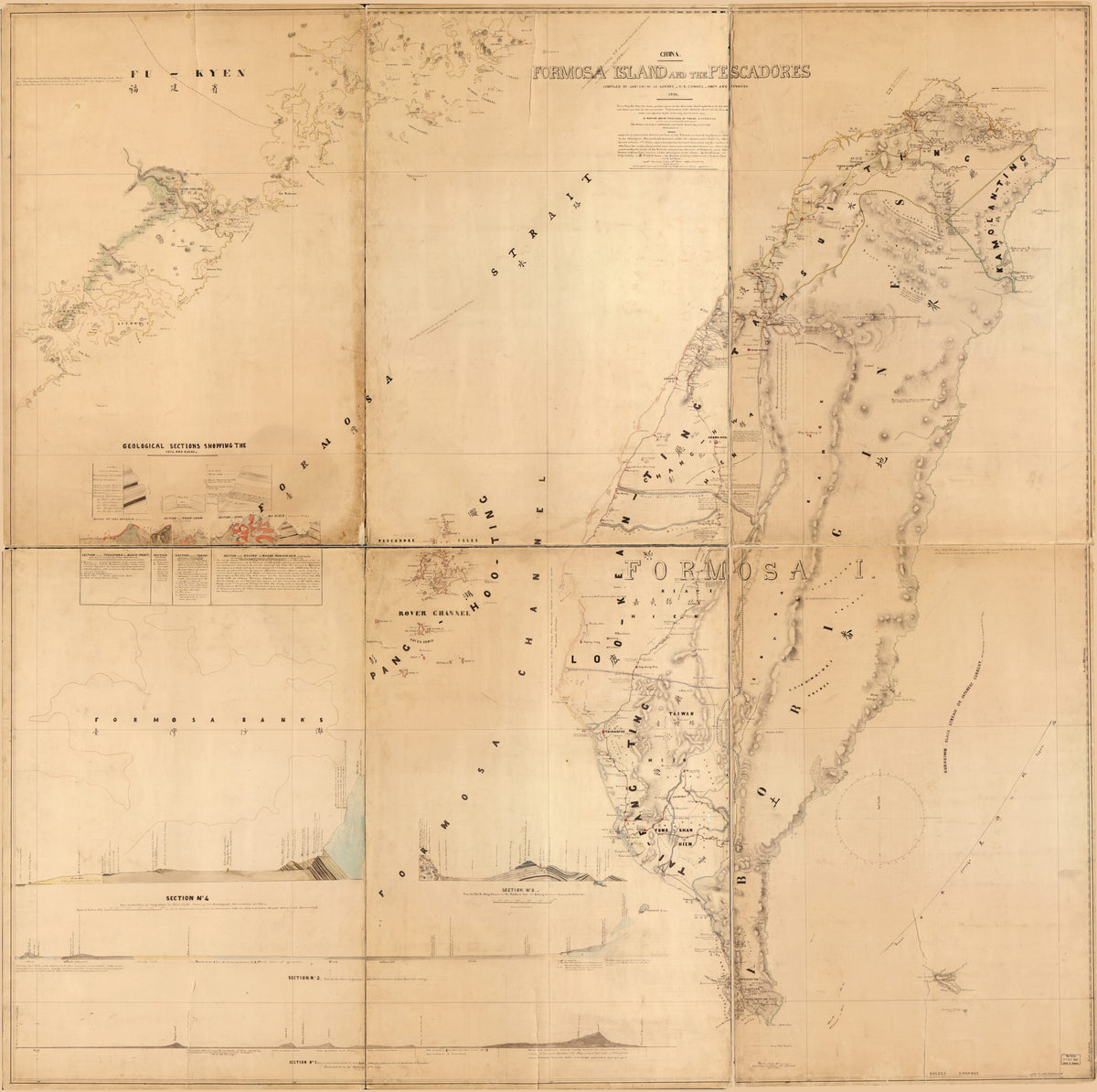 Formosa Island and the Pescadores in 1870 by Relic Map Company