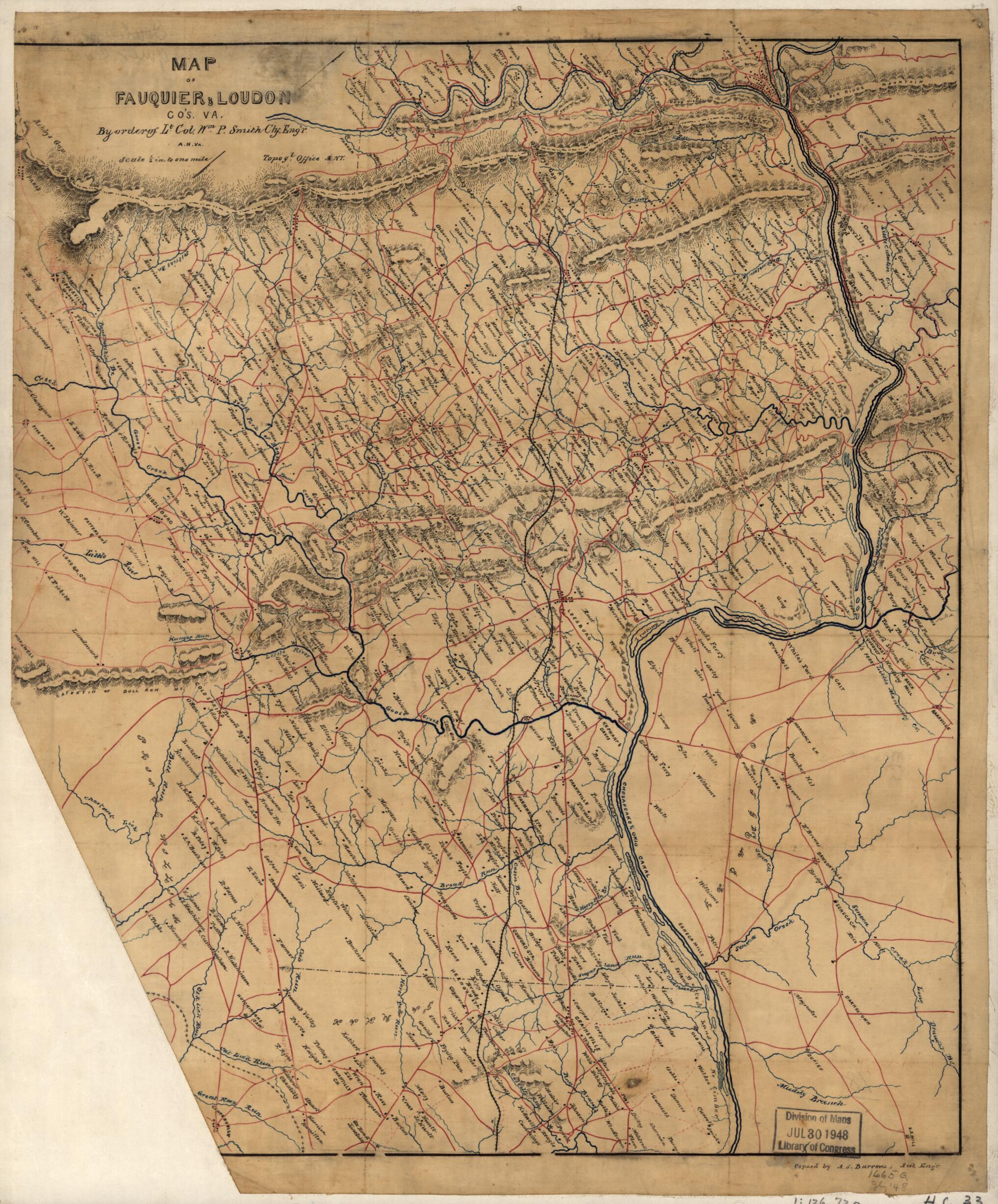 This old map of Map of Fauquier &amp; Loudon sic Co&