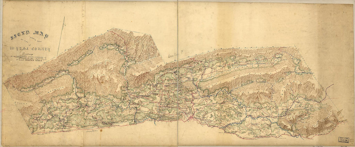 Field Map of the North Part of Wythe County 1860 by Relic Map Company