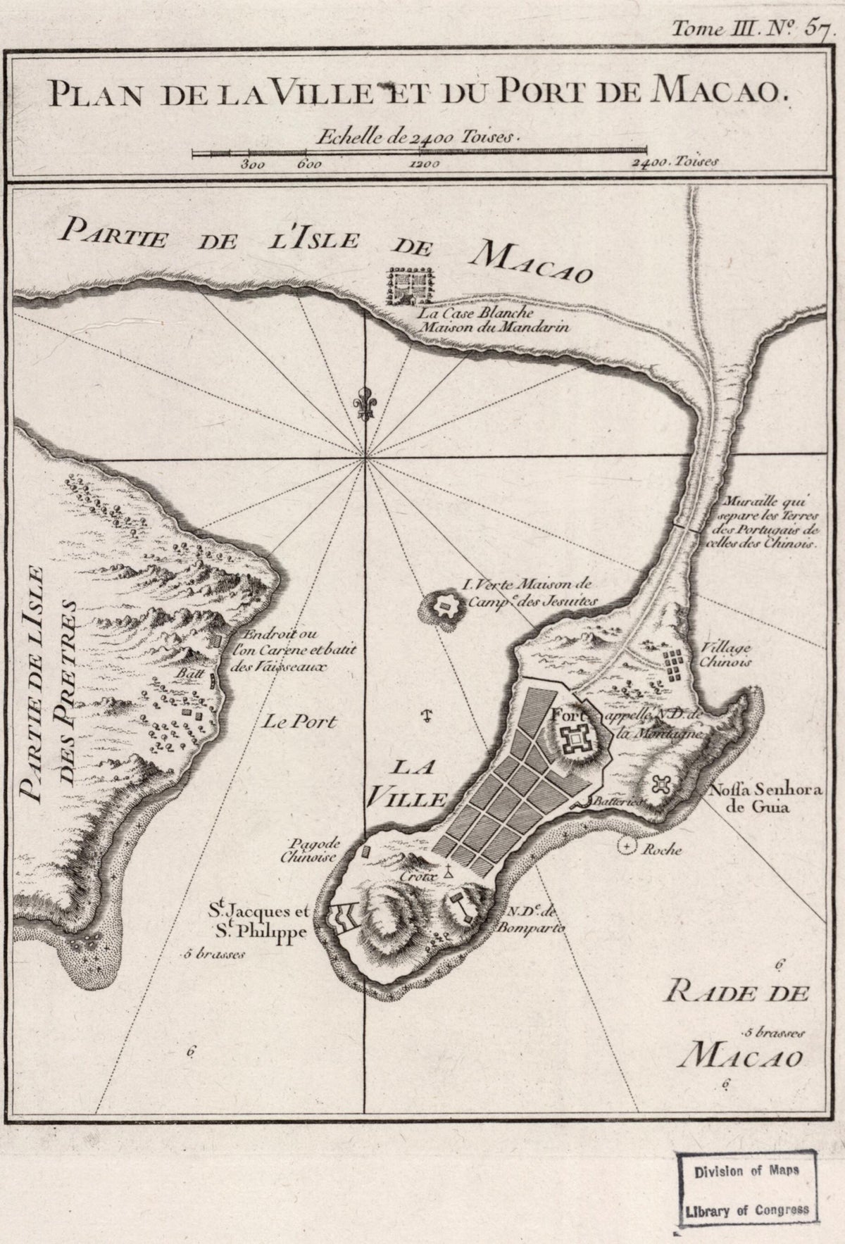 Plan De La Ville Et Du Port De Macao in 1764 by Relic Map Company