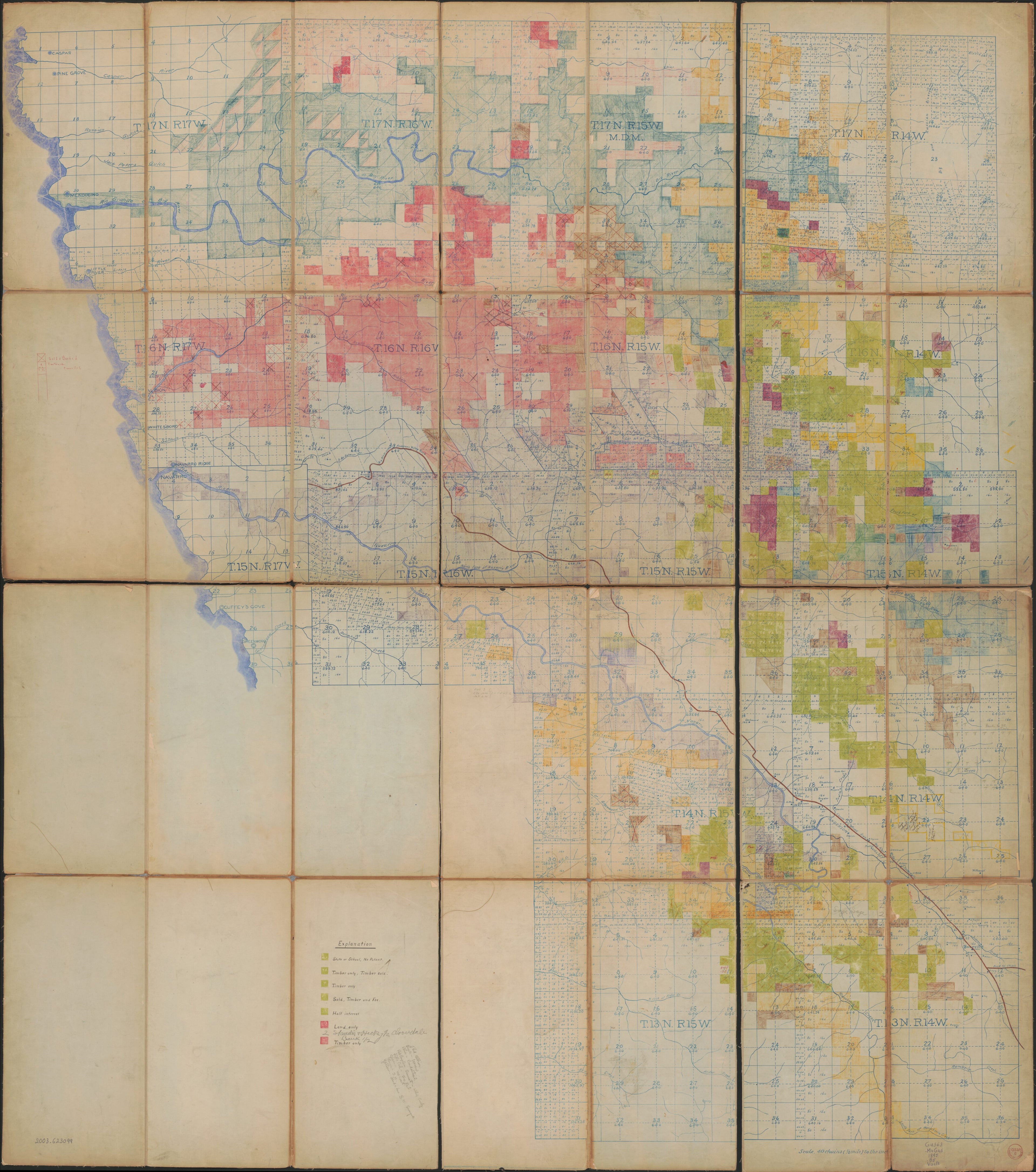 This old map of Blueprint Map of South Mendocino Co., CA, Ca. from 1895 was created by  Hickey &amp; Standish in 1895