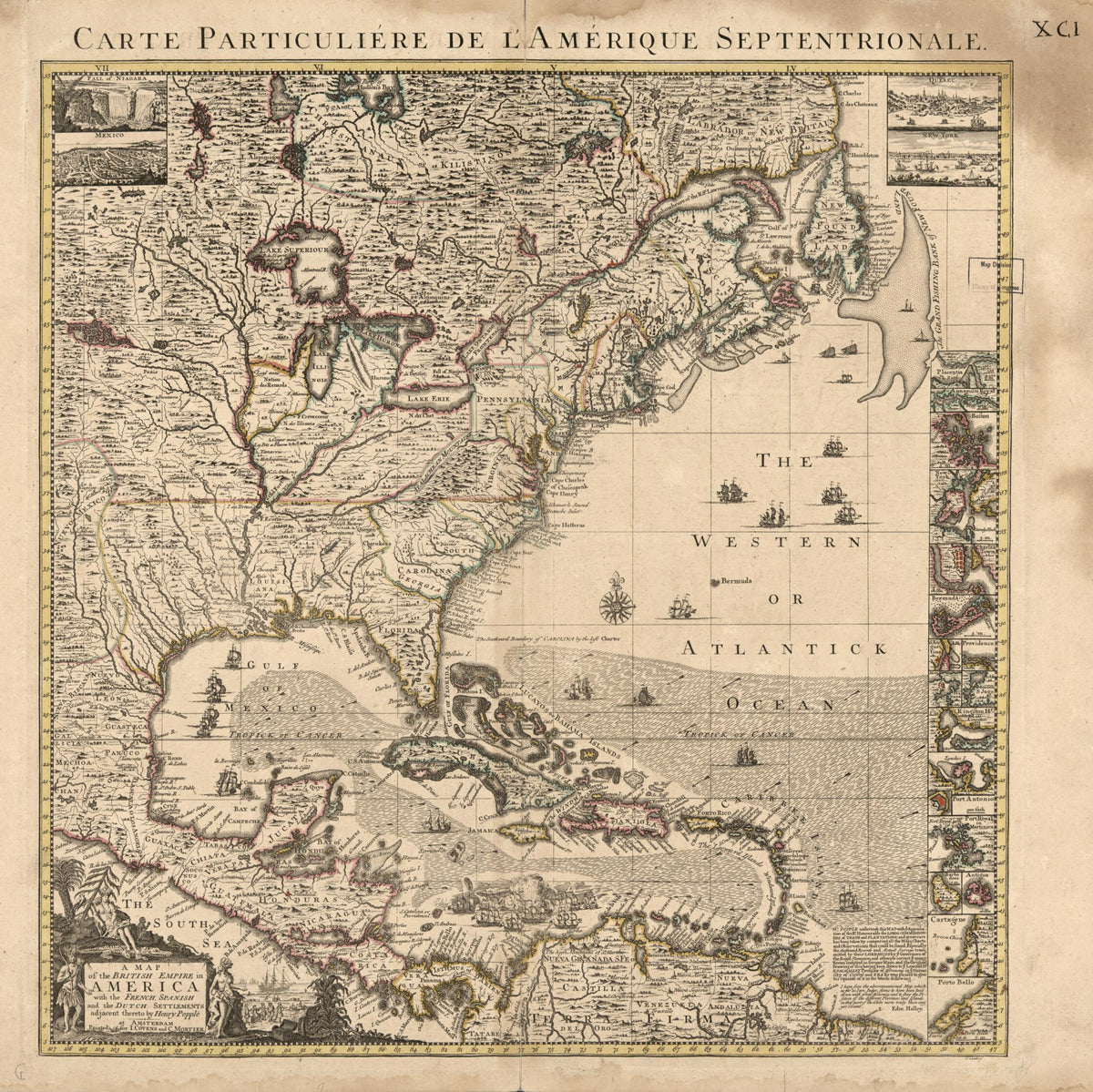 A Map of the British Empire In America With the French, Spanish and the Dutch Settlements Adjacent Thereto (Carte Particulière De L&