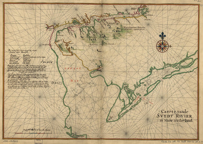 Caert Vande Svydt Rivier In Niew Nederland 1639 by Relic Map Company