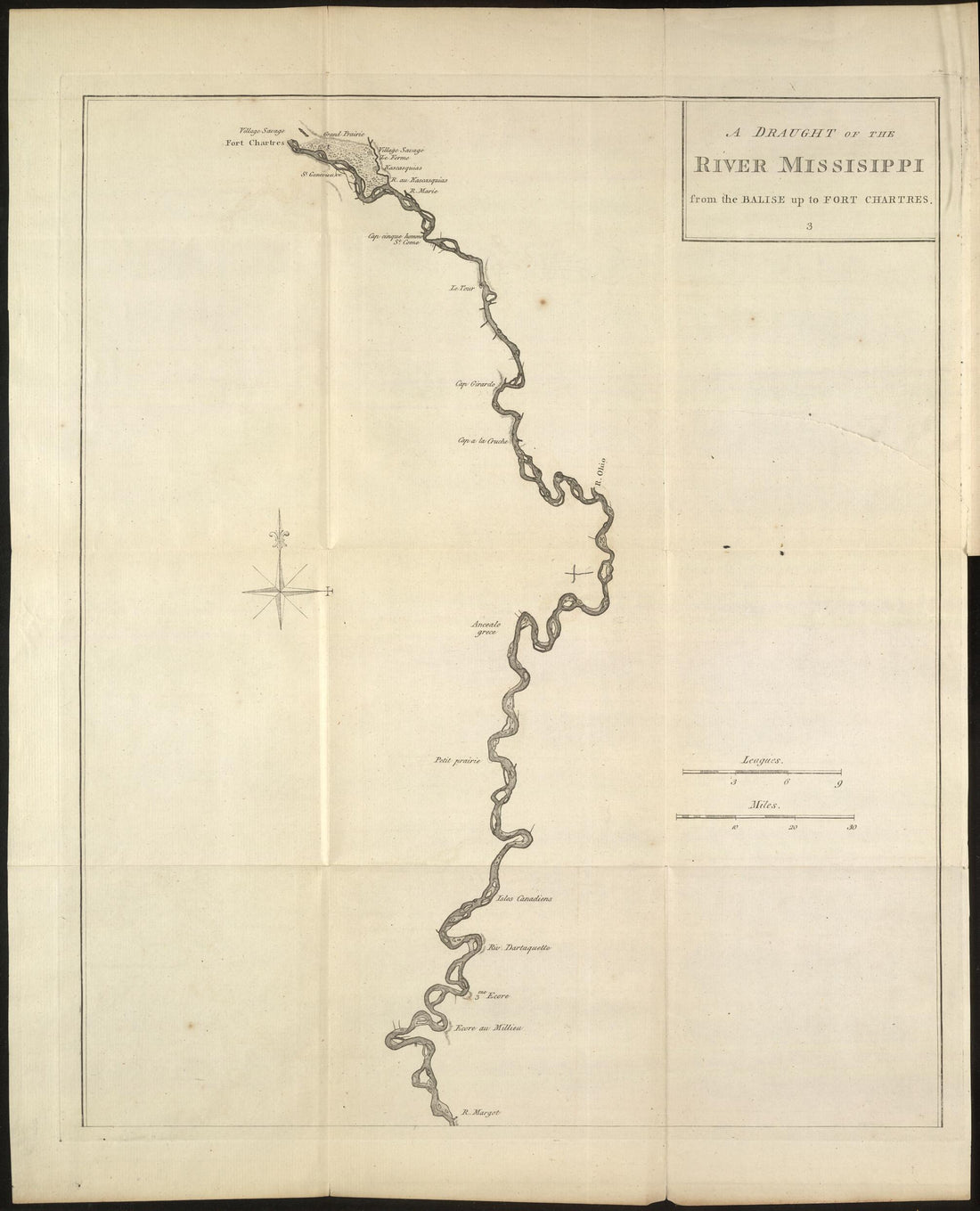 This old map of A Draught of the Missisippi sic River from Balise Up to Fort Chartres. (Draught of the Mississippi River from Balise Up to Fort Chartres) from 1770 was created by Philip Pittman in 1770