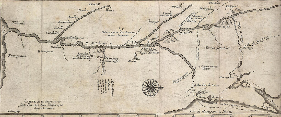 This old map of Carte De La Découverte Faite L&