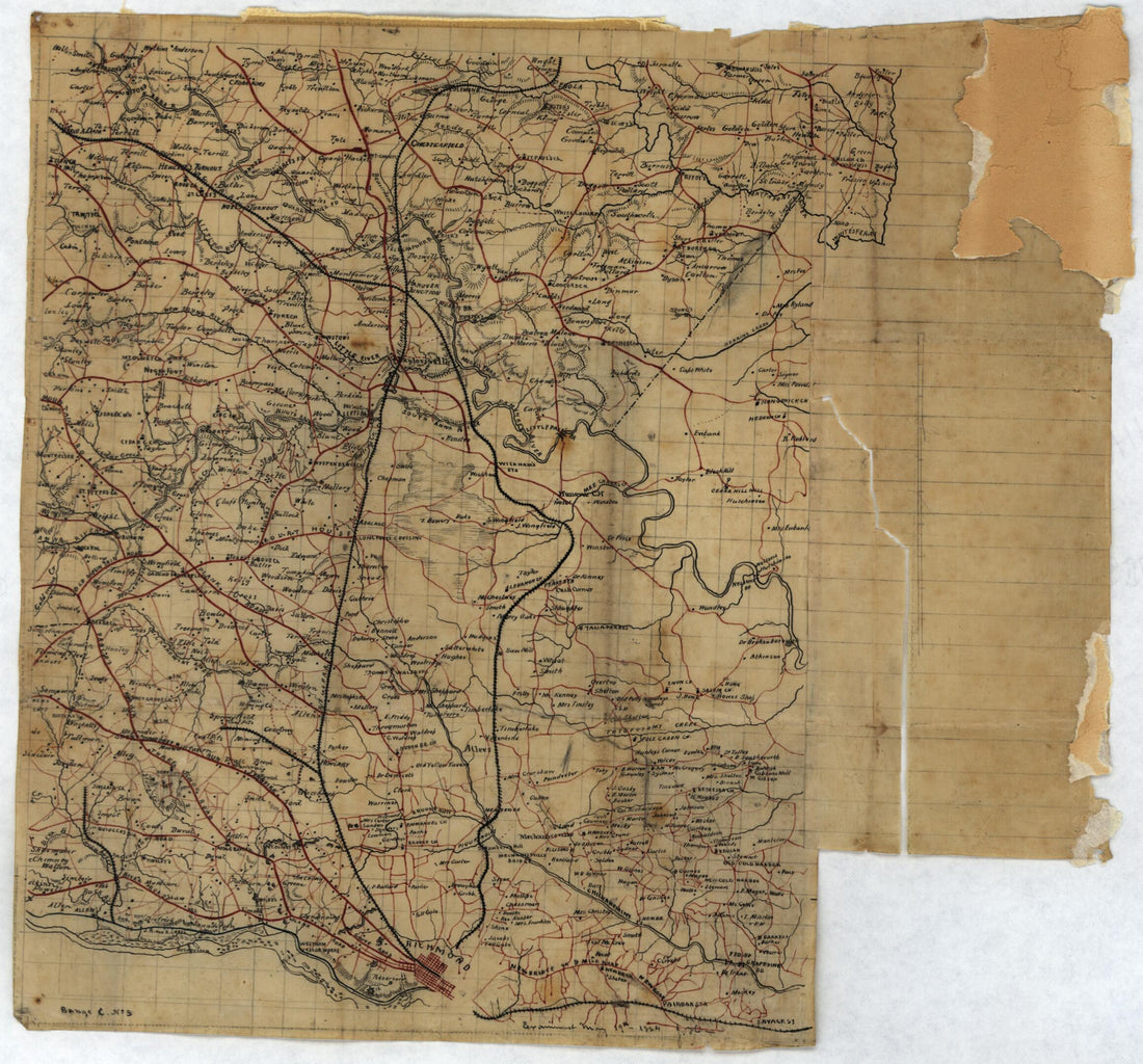This old map of Map of Henrico, Hanover and Caroline Counties. from 1864 was created by Jedediah Hotchkiss in 1864