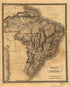 Brazil and Paraguay 1828 by Relic Map Company