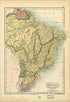 Brazil, Uruguay, Paraguay & Guayana 1873 by Relic Map Company
