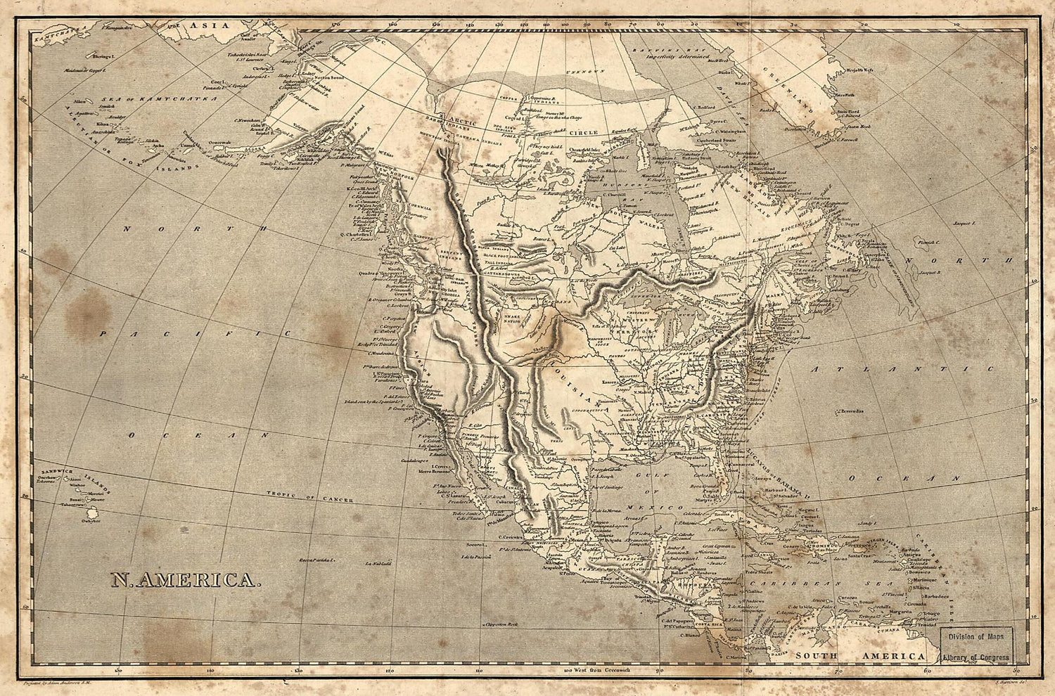 N. America. (North America) 1807 by Relic Map Company