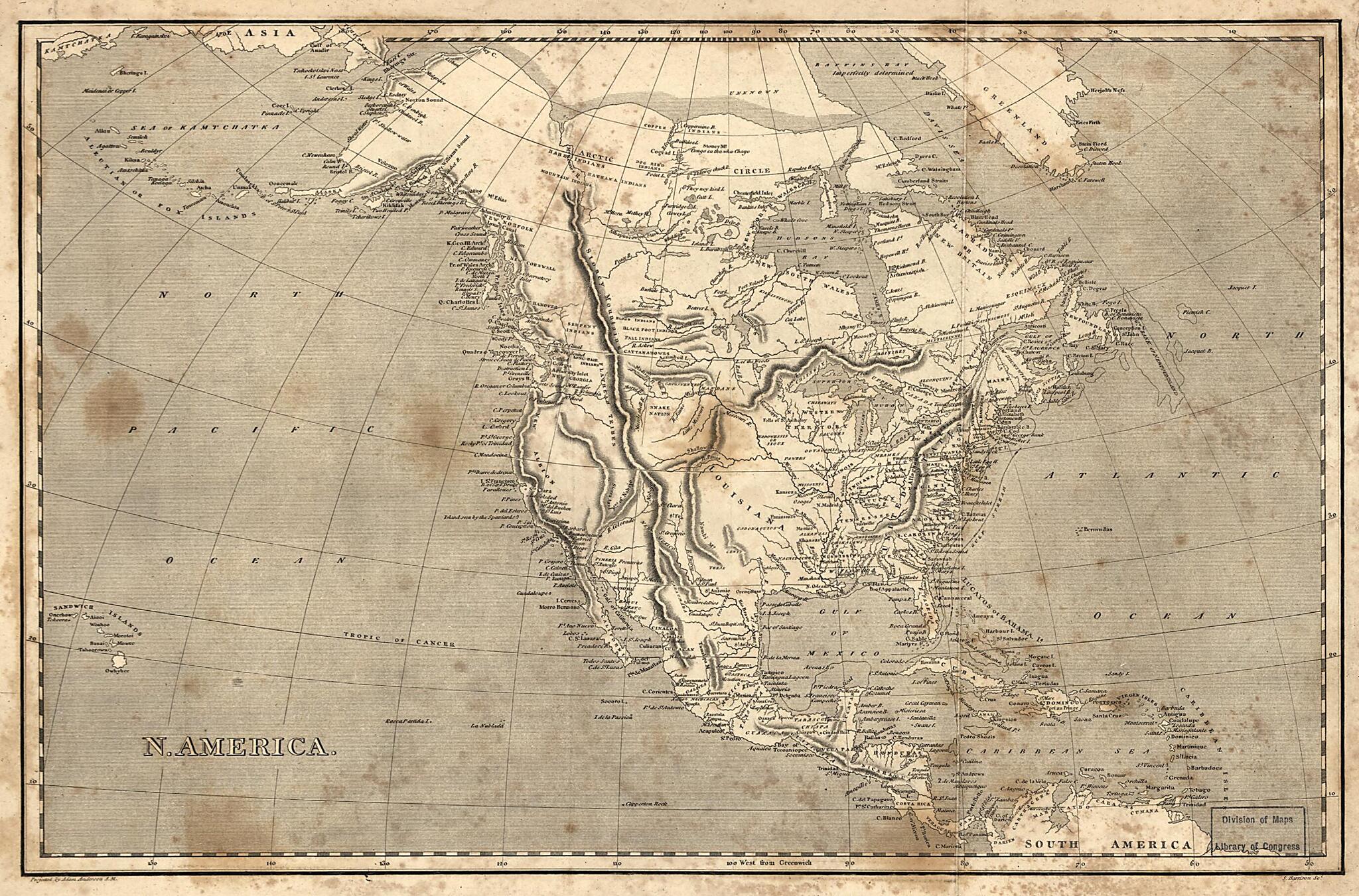 N. America. (North America) 1807 by Relic Map Company
