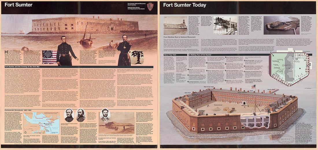 This old map of Fort Sumter from 1861 was created by L. Kenneth Townsend,  United States. National Park Service in 1861