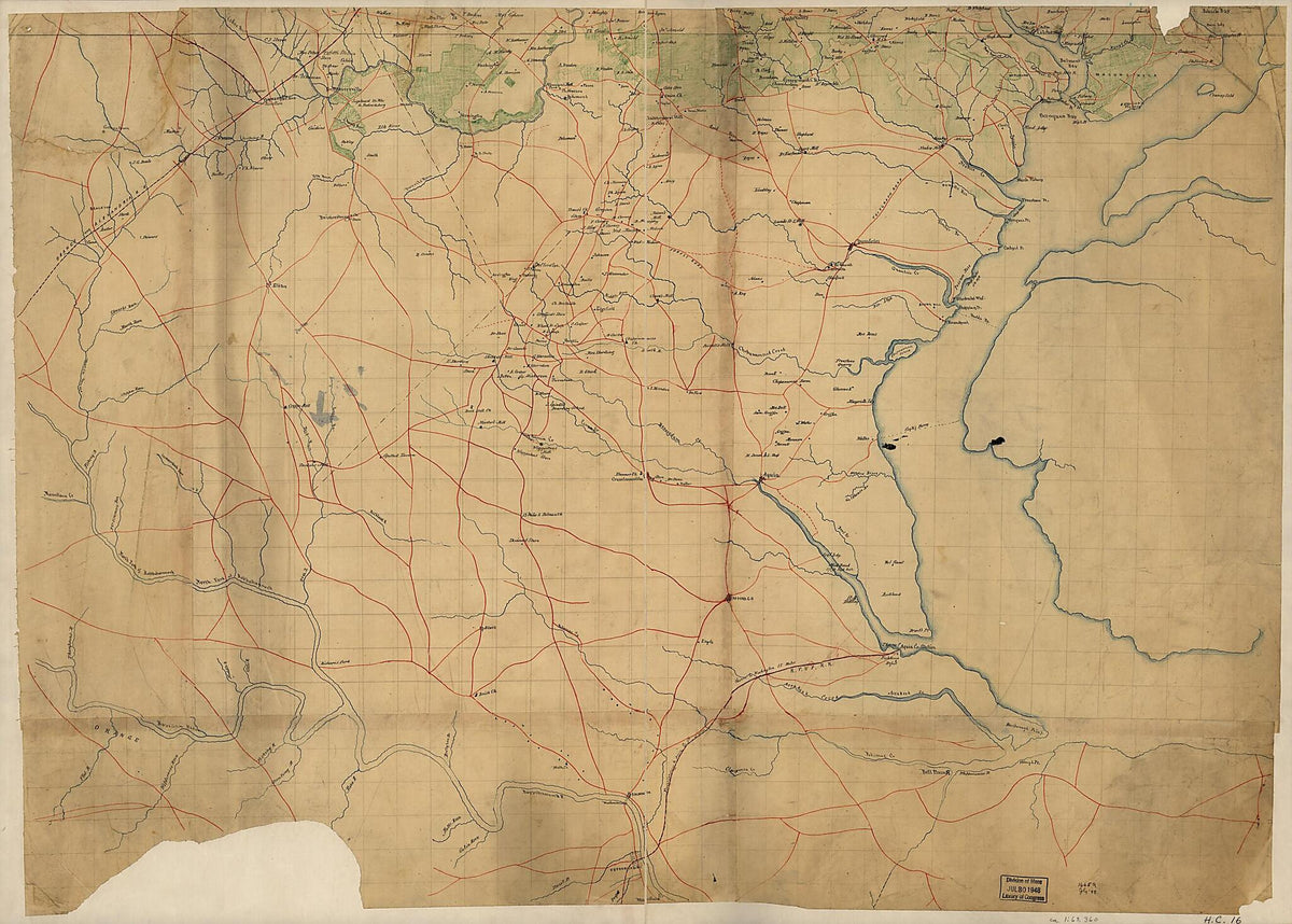 Preliminary Map of Northeastern Virginia Embracing Portions of Prince William, Stafford, and Fauquier Counties 1860 by Relic Map Company