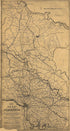 Map of a Part of the Eastern Portion of Virginia Showing the Route of the Cavalry Corps of the Army of the Potomac Under Major General P.H. Sheridan On the Raid to Richmond In May 1864 : Together With the Route Followed by the Confederate Cavalry Unde... by Relic Map Company