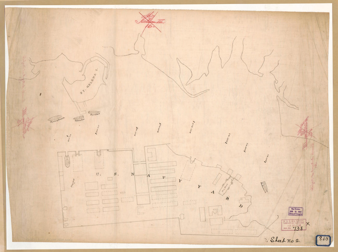 This old map of Vessels Destroyed at Norfolk 1861 from 1800 was created by  United States Coast Survey in 1800