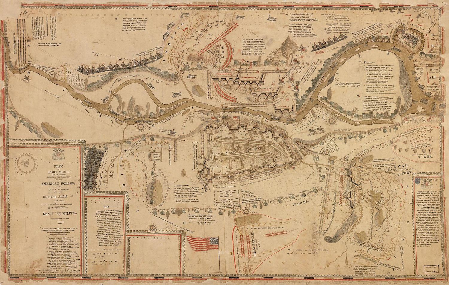 This old map of Plan of Fort Meigs&