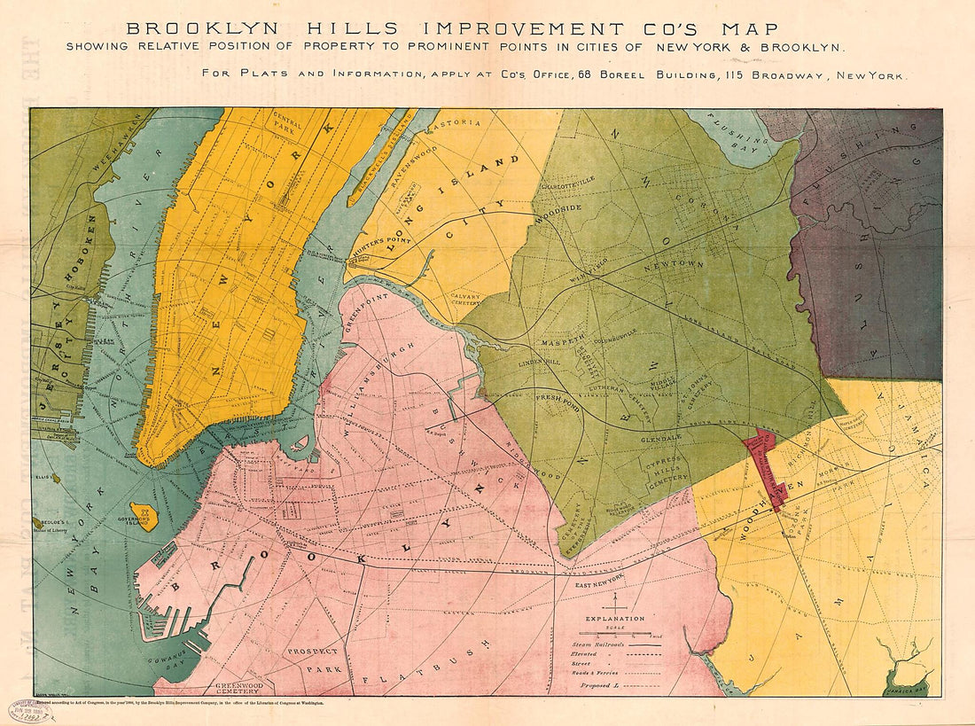 This old map of The Brooklyn Hills Improvement County&