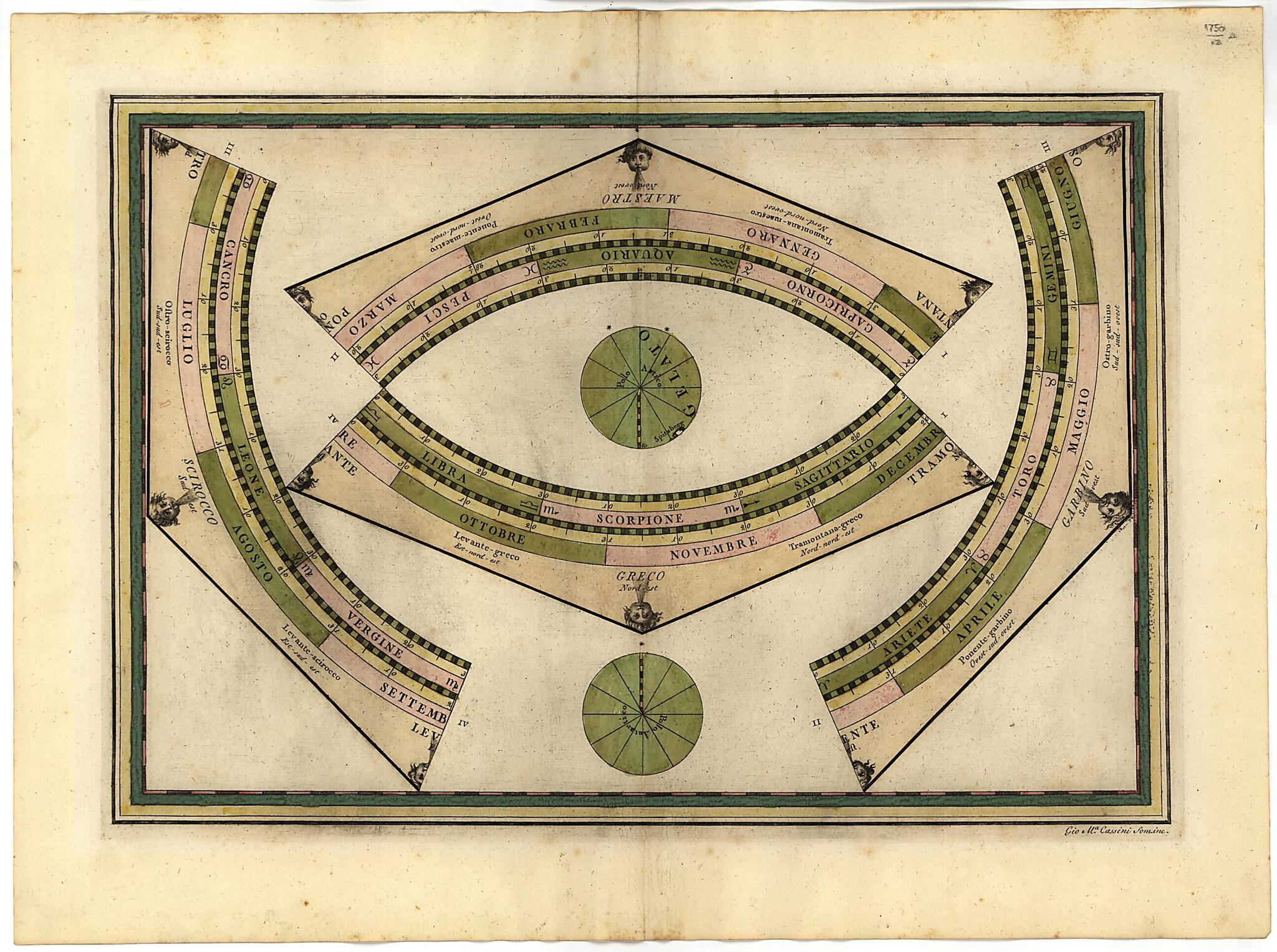 This old map of Globo Terrestre from 1790 was created by Italy) Calcografia Camerale (Rome, Gio. Ma. (Giovanni Maria) Cassini in 1790