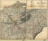 Map Prepared to Exhibit the Campaigns In Which the Army of the Cumberland Took Part During the War of the Rebellion in 1865 by Relic Map Company