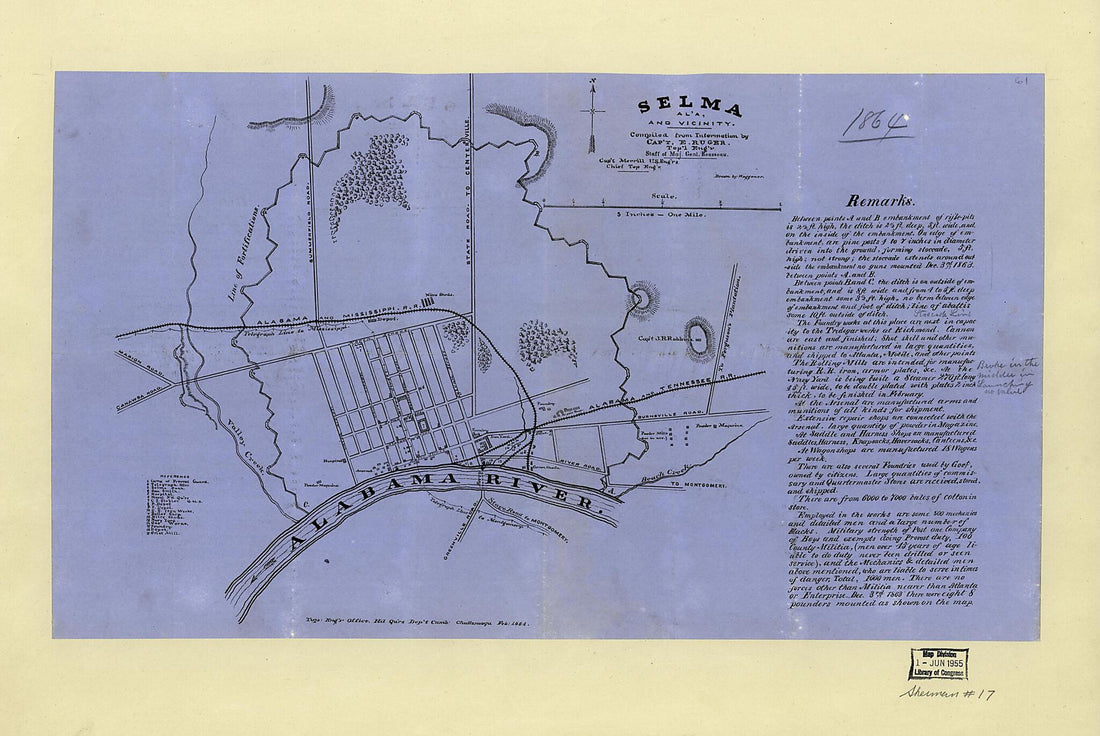 This old map of Selma, Al&
