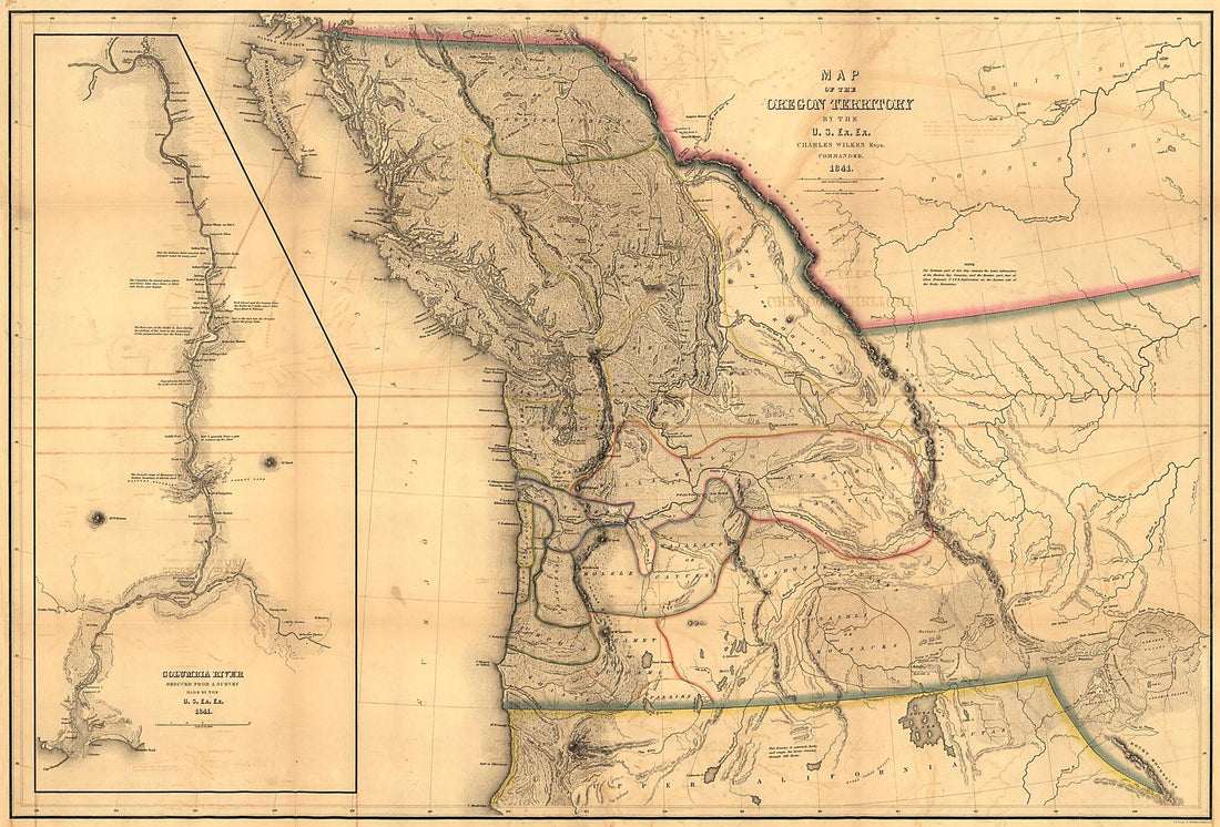 This old map of Map of the Oregon Territory from 1844 was created by  Sherman &amp; Smith, Charles Wilkes, J. H. (James Hamilton) Young in 1844