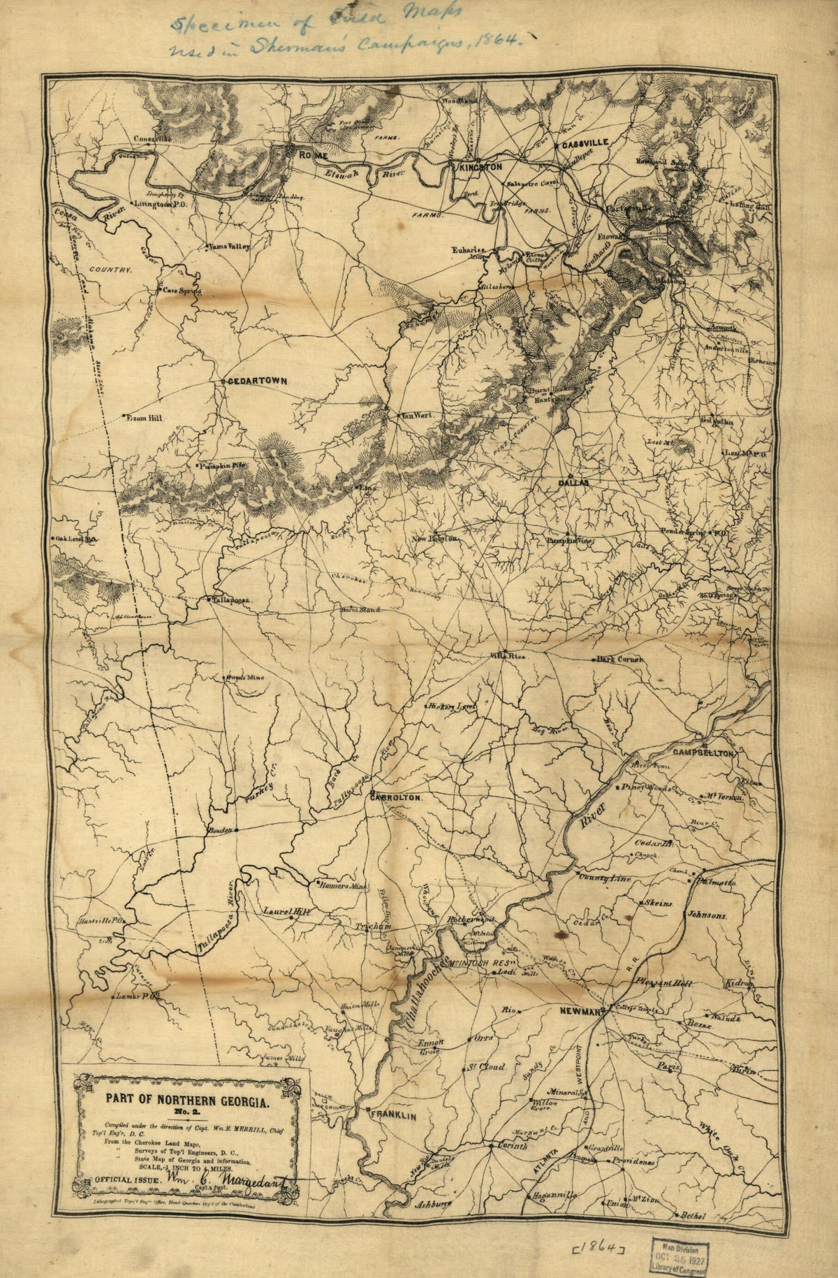 Part of Northern Georgia : No. 2 1864 by Relic Map Company