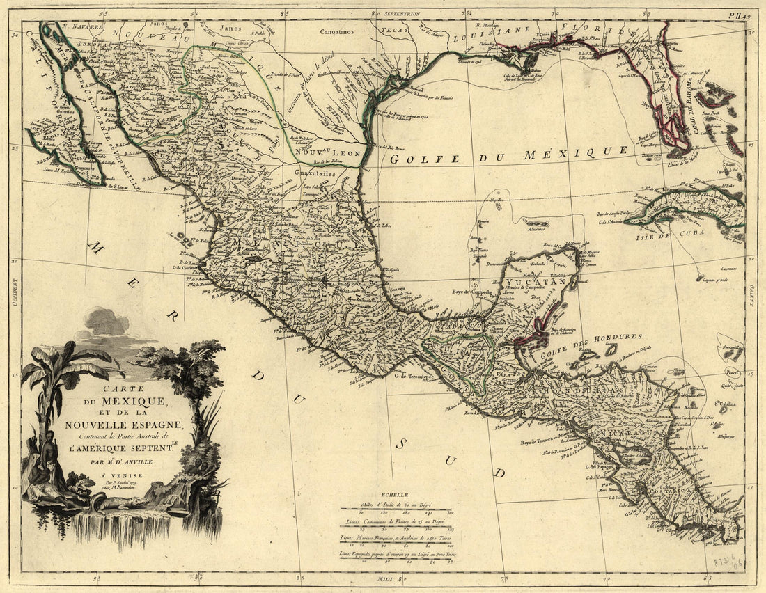 This old map of Carte Du Mexique Et De La Nouvelle Espagne : Contenant La Partie Australe De L&