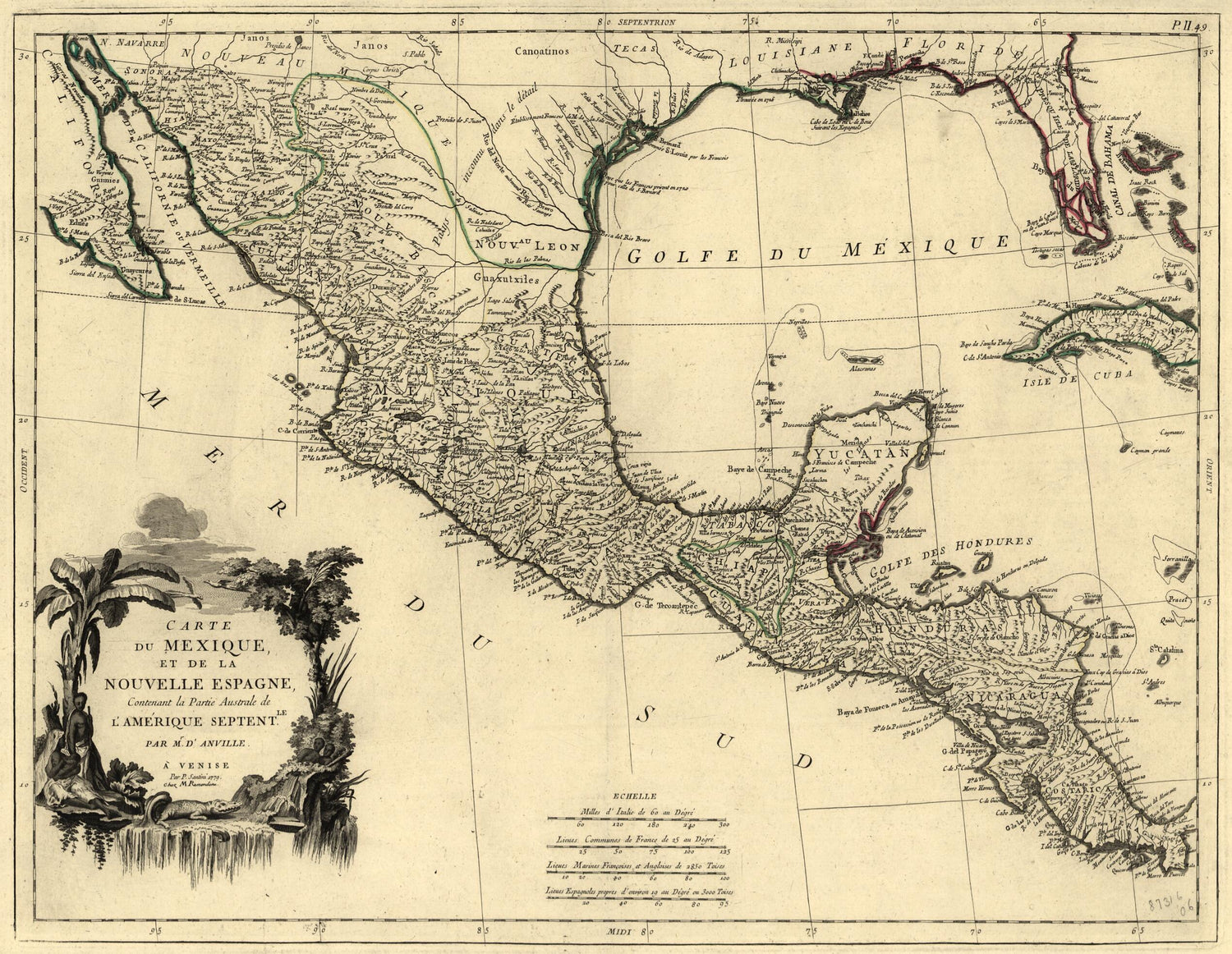 This old map of Carte Du Mexique Et De La Nouvelle Espagne : Contenant La Partie Australe De L&
