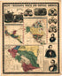 Map of North America, Map of Central America, Map of Nicaragua in 1856 by Relic Map Company