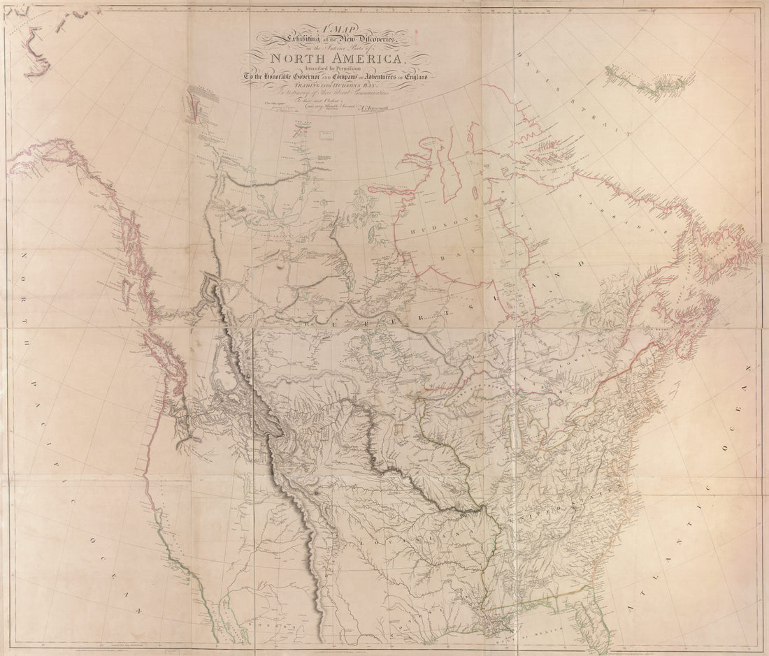 This old map of A Map Exhibiting All the New Discoveries In the Interior Parts of North America from 1814 was created by Aaron Arrowsmith, J. Puke in 1814