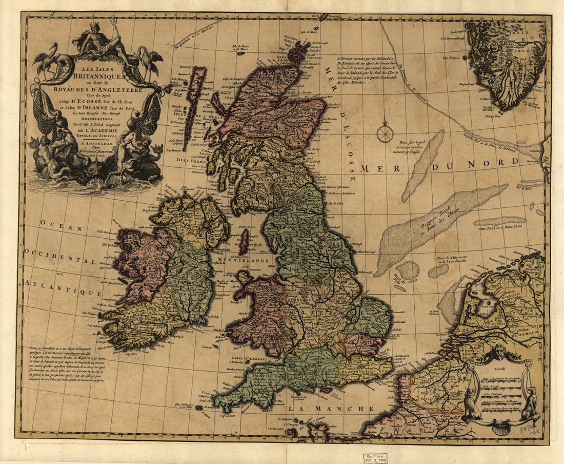 This old map of Les Isles Britanniques : Ou Sont Le Royaume D&