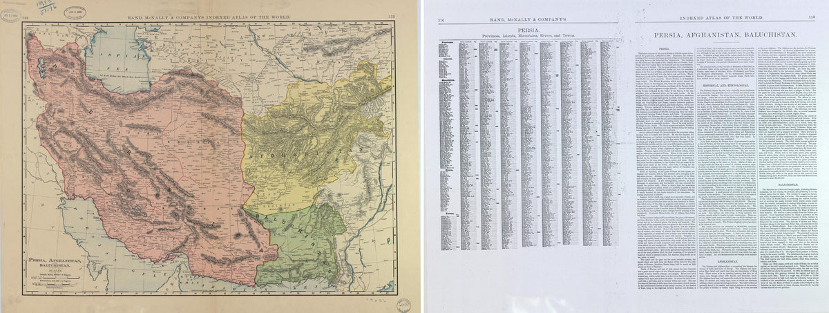 Persia, Afghanistan and Baluchistan 1898 by Relic Map Company
