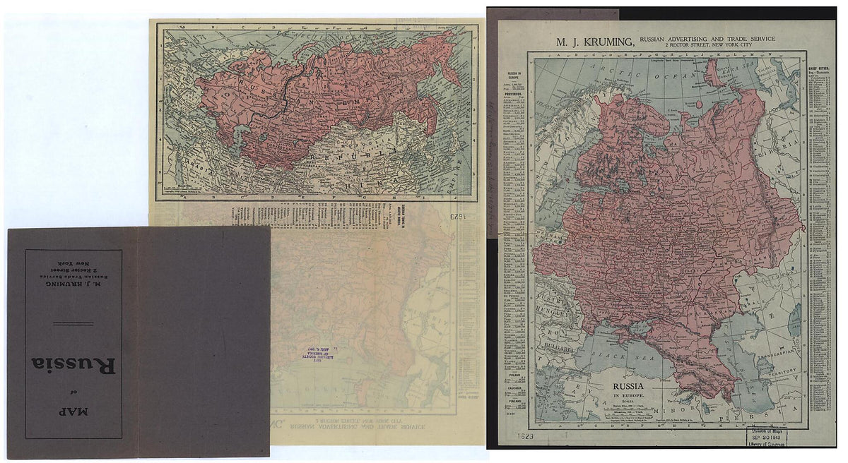 Russia In Empire. (Map of Russia) 1910 by Relic Map Company