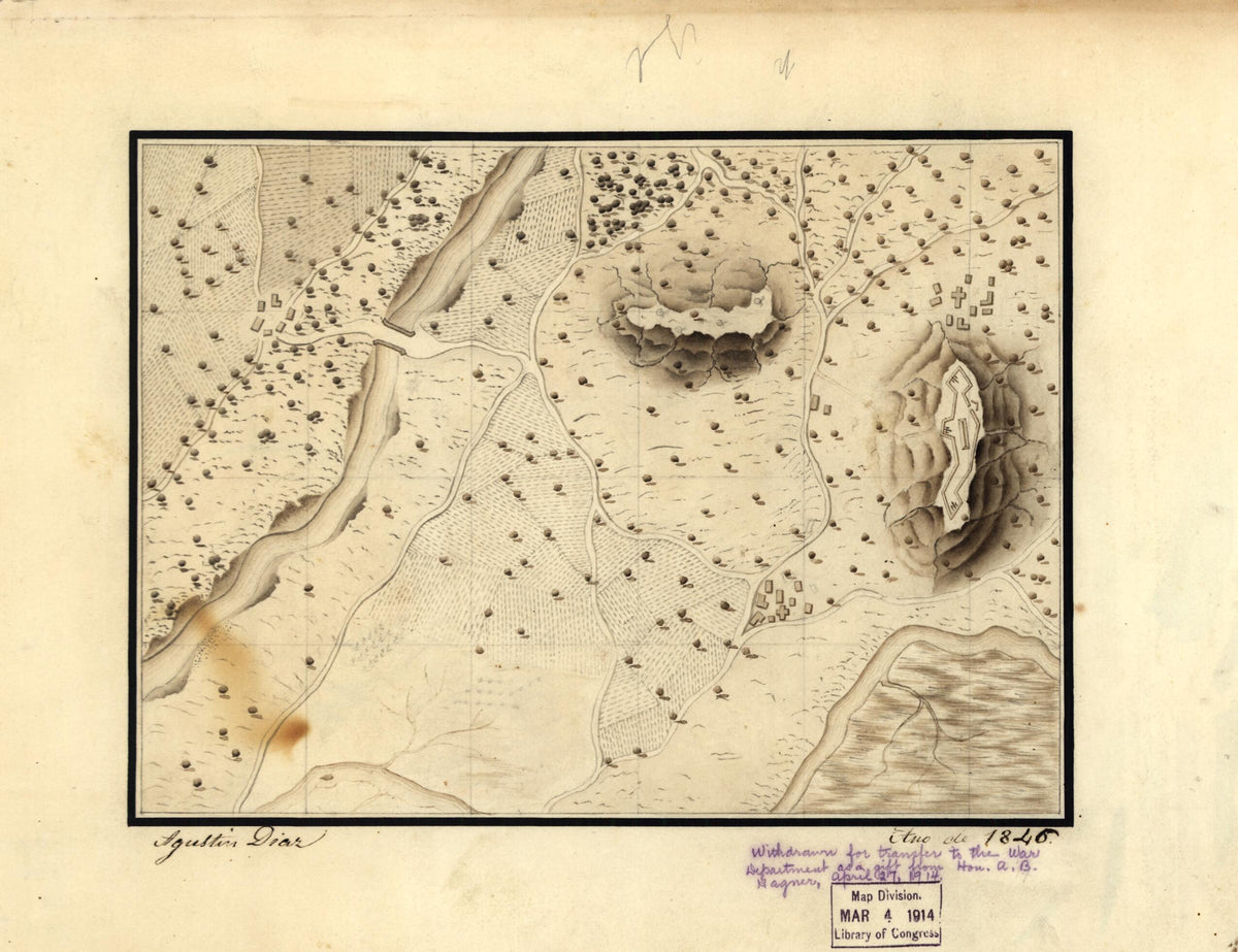 Military Training Map, Mexico 1846 by Relic Map Company