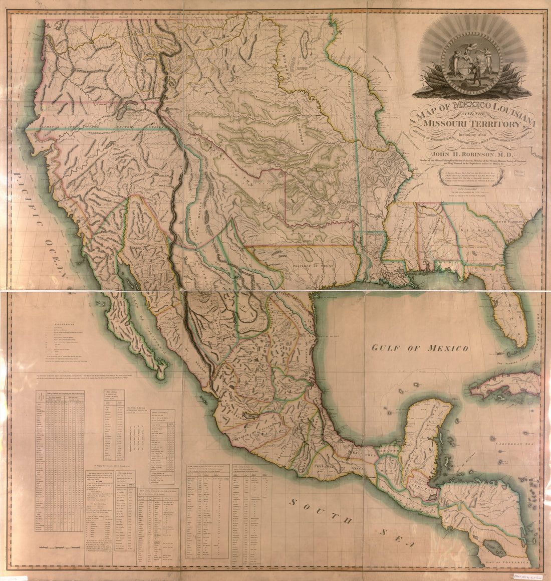 This old map of A Map of Mexico, Louisiana, and the Missouri Territory : Including Also the State of Mississippi, Alabama Territory, East and West Florida, Georgia, South Carolina &amp; Part of the Island of Cuba from 1819 was created by H. (Hugh) Anderson, 