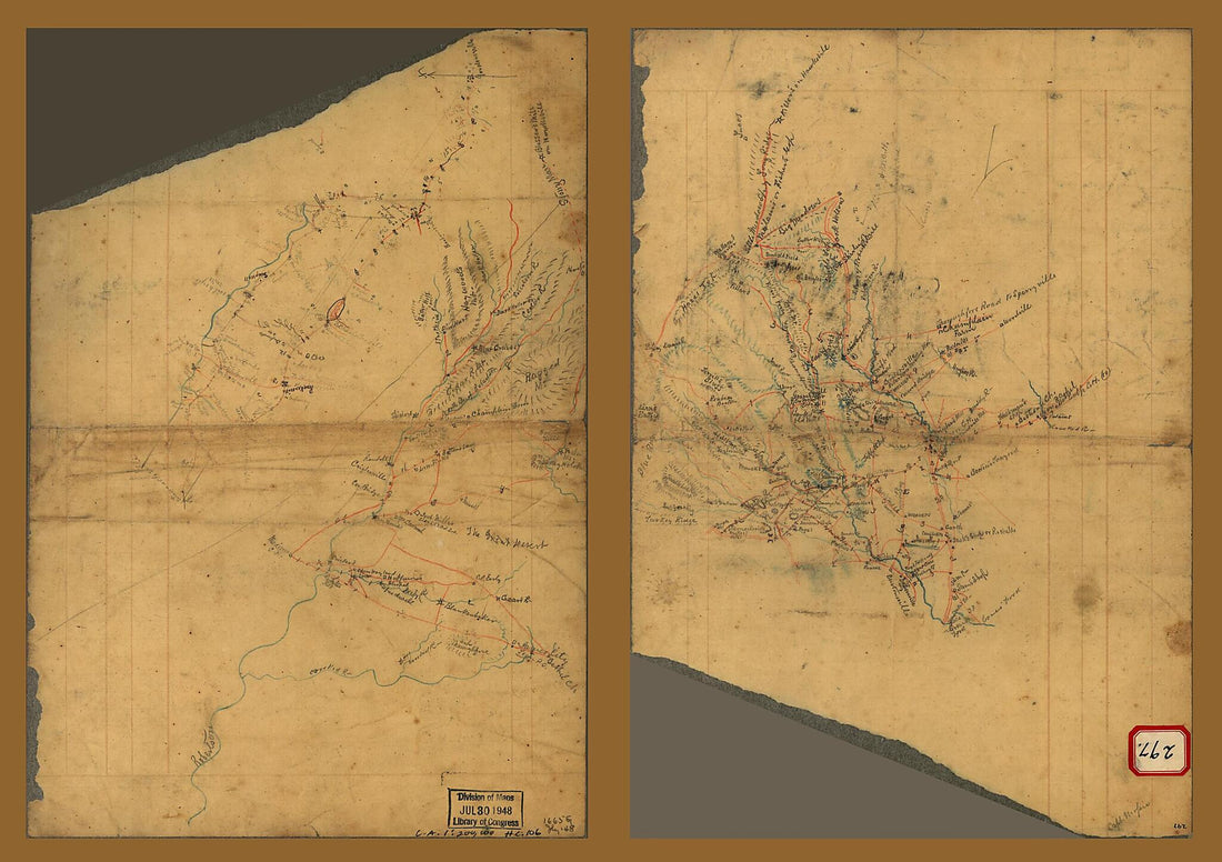 This old map of Sketches of Portions of Madison County, Va. from 1860 was created by  in 1860