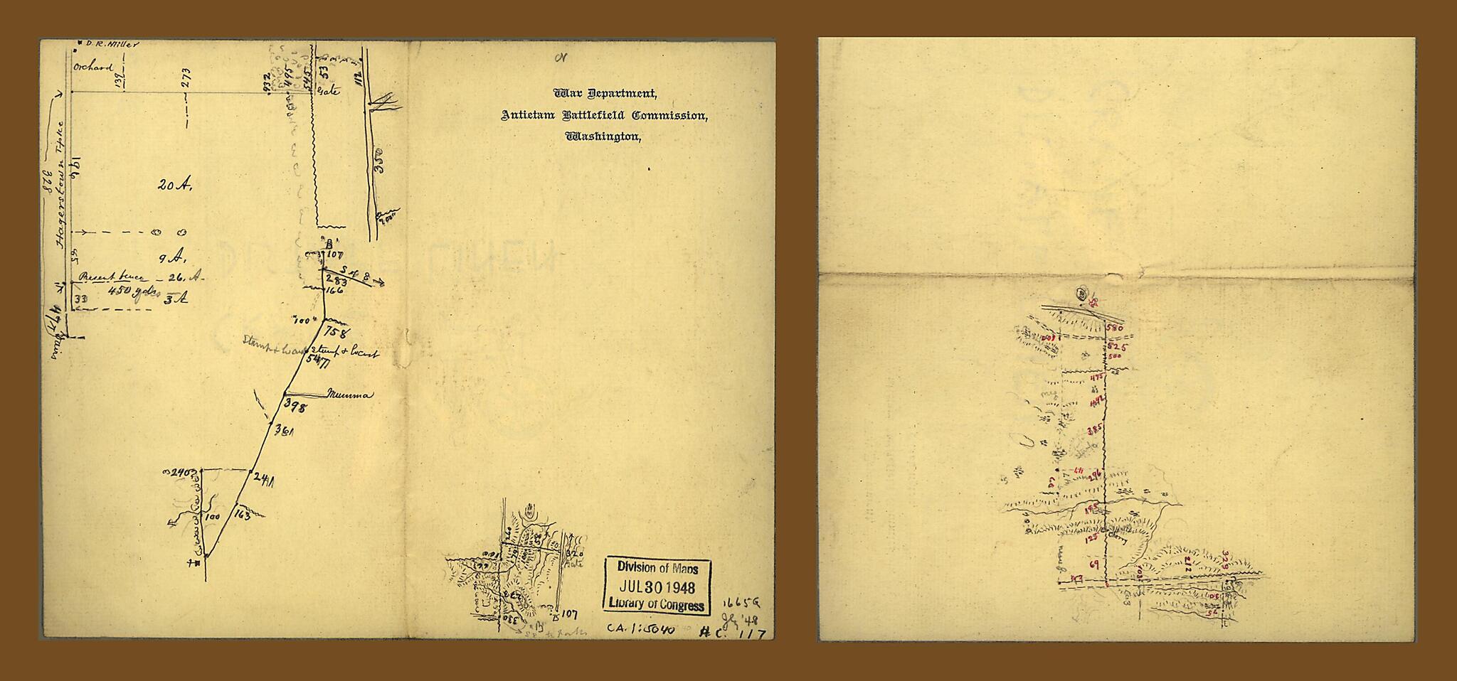 This old map of Preliminary Field Sketch of Part of the Antietam Battlefield, In the Area North of Sharpsburg from 1895 was created by  in 1895