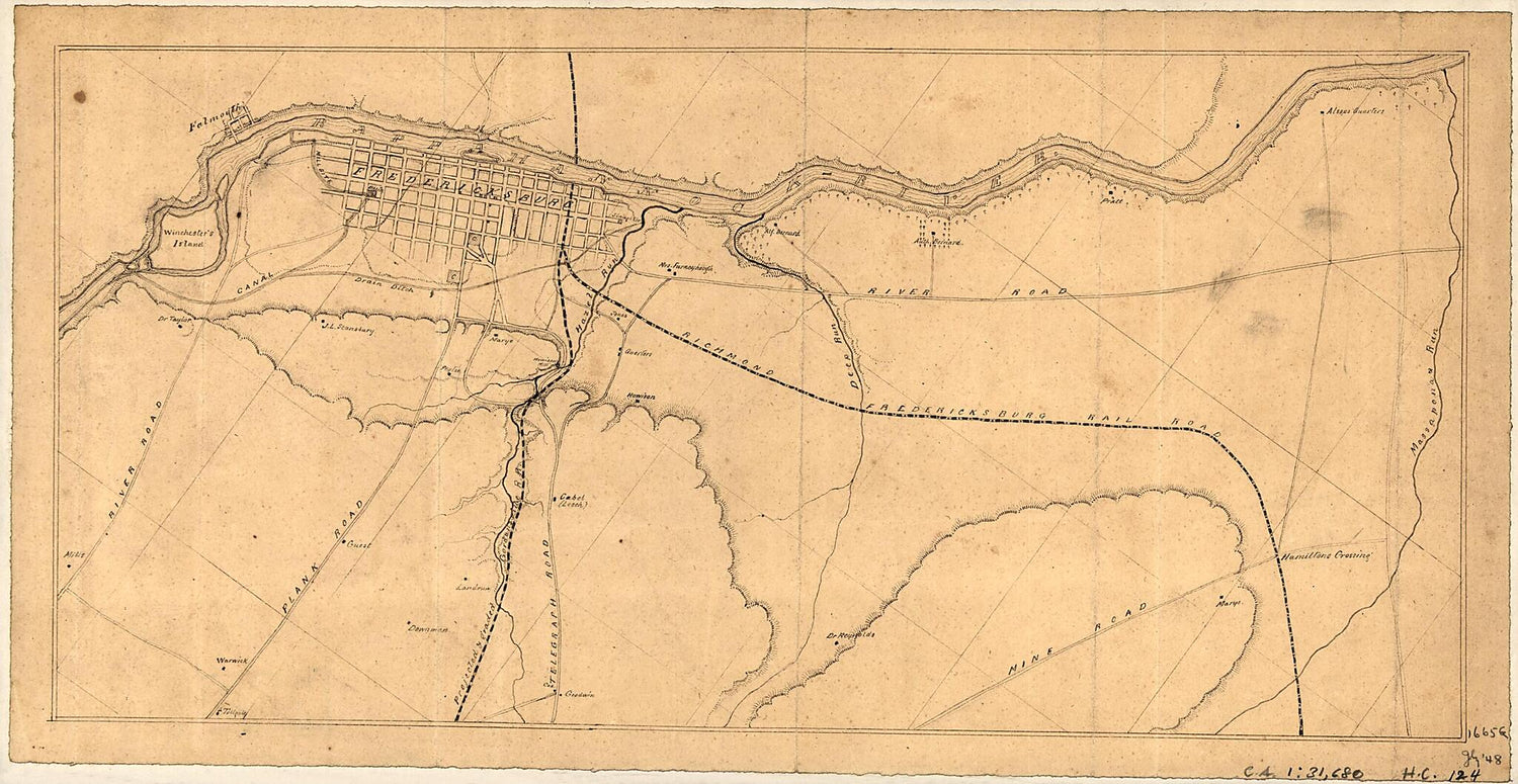 This old map of Map of Fredericksburg, Va., and Vicinity from 1862 was created by  in 1862