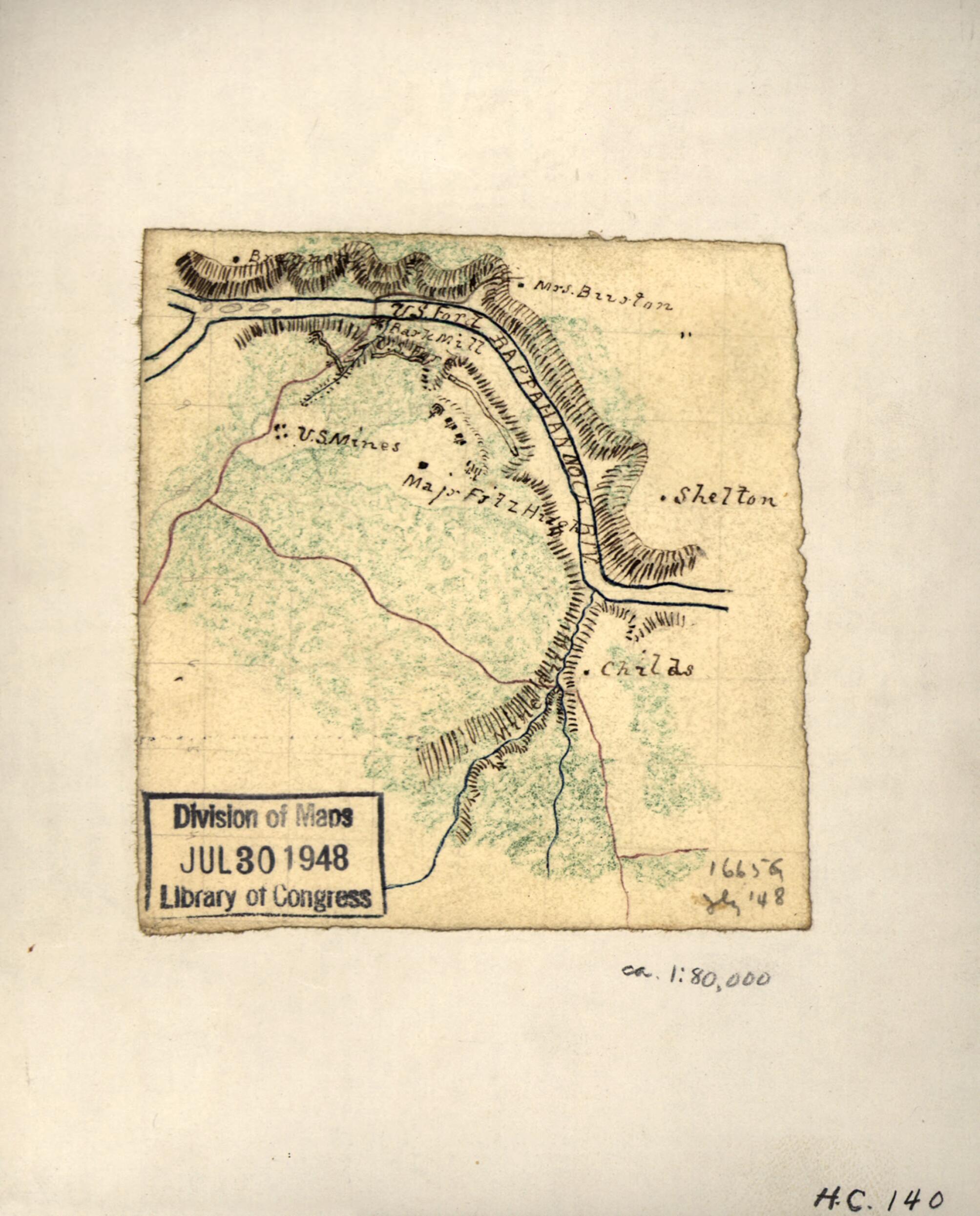 This old map of Sketch of the United States Ford On the Rappahannock River from 1863 was created by  in 1863